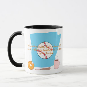 Baseball, coffee and doughnuts in Arkansas  Mug