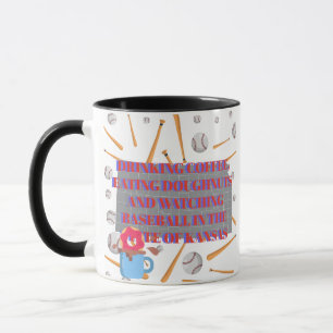 Baseball, coffee and doughnuts in Kansas  Mug