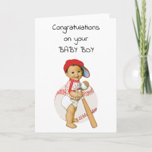 Baseball Congratulations on your Baby Boy Card