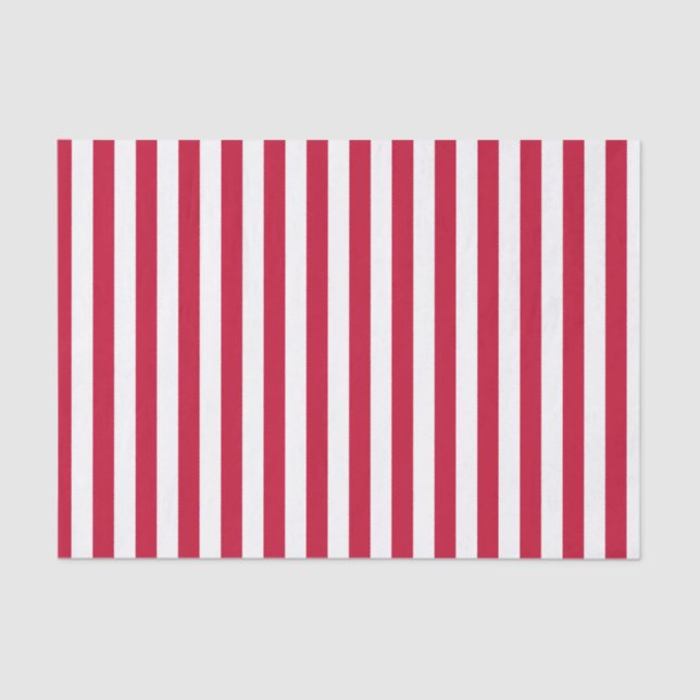 Baseball Coord Stripes Red 10-TISSUE WRAP PAPER (Front)