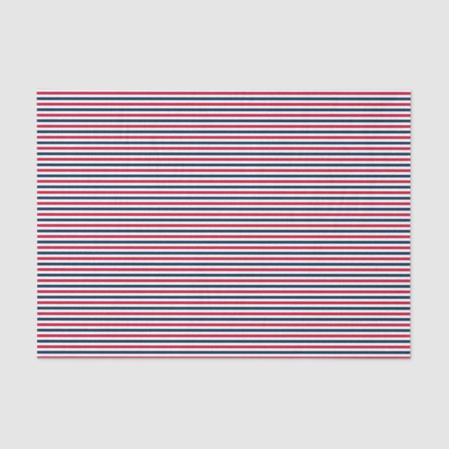 Baseball Coord Stripes RWB 09-TISSUE WRAPING PAPER (Front)