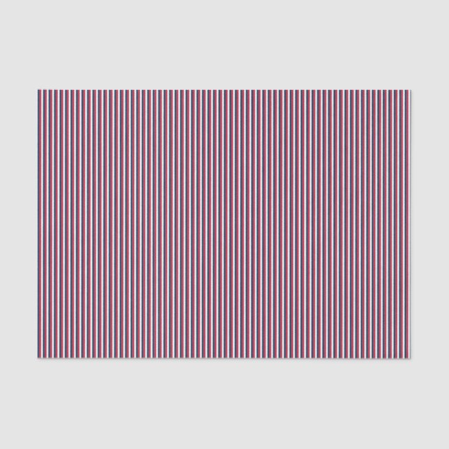 Baseball Coord Stripes RWB 18-TISSUE WRAPING PAPER (Front)