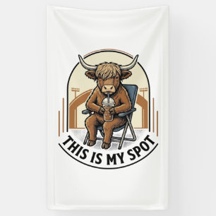 Baseball Cow Shirt With Iced Coffee Mascot Banner