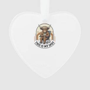 Baseball Cow Shirt With Iced Coffee Mascot Ornament