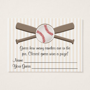 Baseball Crossed Bats Guessing Game Baby Shower