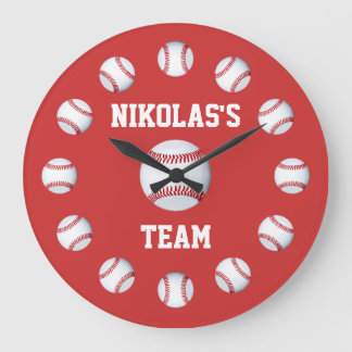 Baseball Custom Clock Personalised Name Location