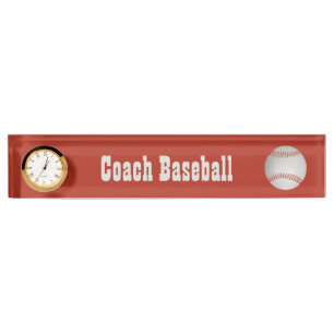 Baseball custom desk nameplate