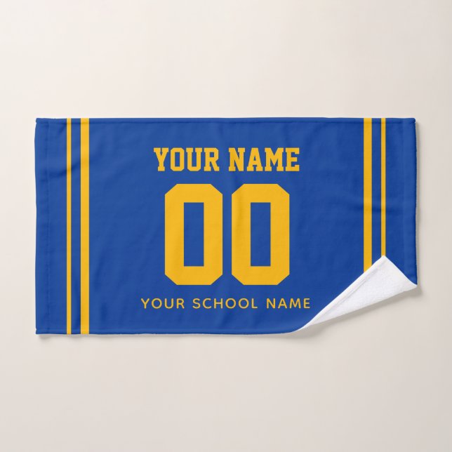 Baseball Custom Name & Jersey Number, Team Gift Hand Towel (Hand Towel)