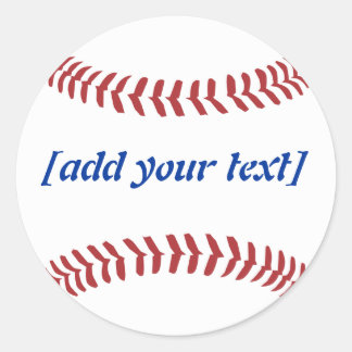 Baseball [custom text] classic round sticker