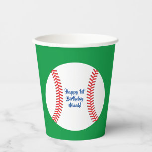 Baseball Cute Sports Kid's Birthday Party Paper Cu Cups