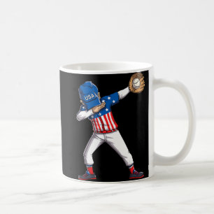 Baseball Dabbing USA Merica 4th of July Dab Dance Coffee Mug