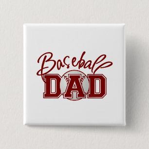 Baseball DAD 15 Cm Square Badge