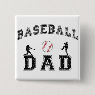Baseball DAD 15 Cm Square Badge