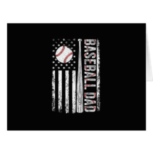 Baseball Dad American Flag Patriotic Father's Day