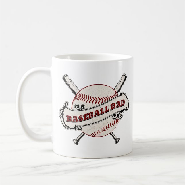 Baseball Dad Coffee Mug (Left)