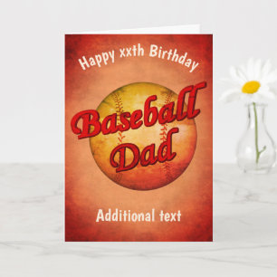 Baseball Dad Cute Birthday  Card