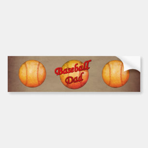 Baseball Dad Cute  Bumper Sticker
