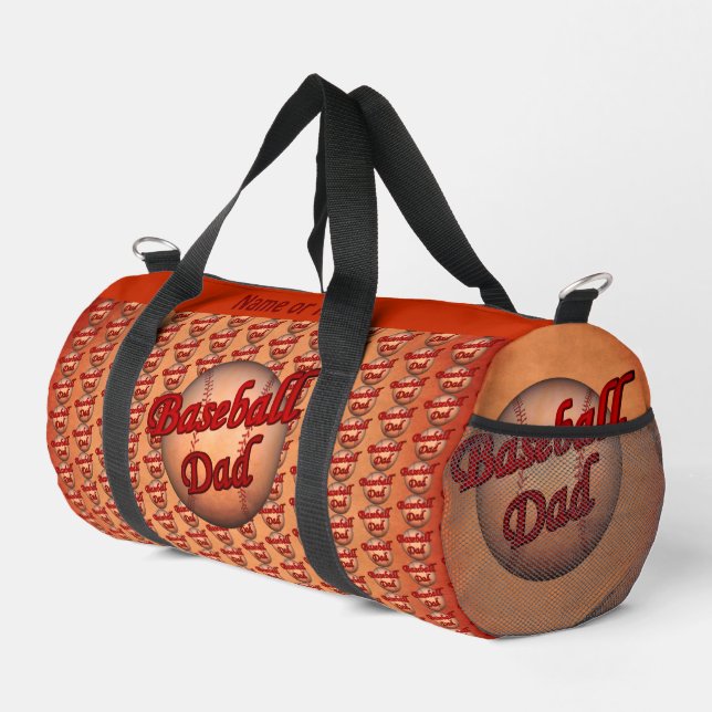 Baseball Dad Cute Personalised  Duffle Bag (Right Corner)