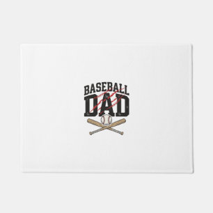 Baseball Dad Distressed Vintage Engraving Shirt De Doormat