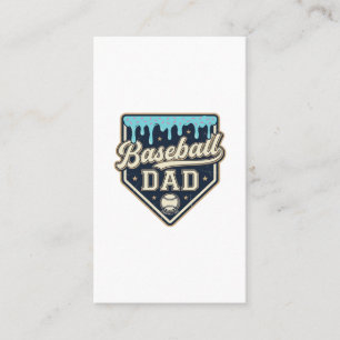 Baseball Dad Drippy Home Plate Vintage Vector Desi Business Card