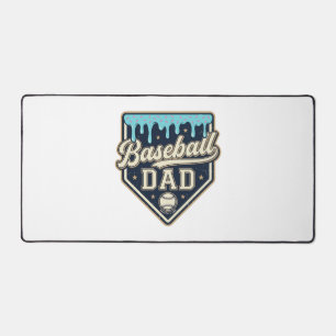 Baseball Dad Drippy Home Plate Vintage Vector Desi Desk Mat