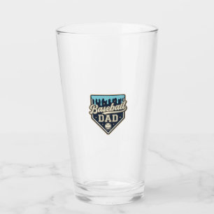 Baseball Dad Drippy Home Plate Vintage Vector Desi Glass