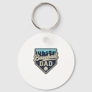 Baseball Dad Drippy Home Plate Vintage Vector Desi Key Ring