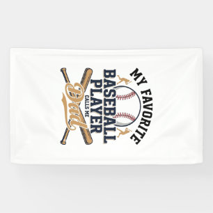 Baseball Dad Favourite Player Vintage Shirt Design Banner