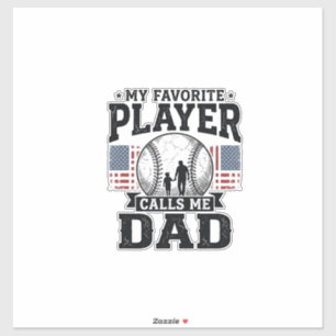 Baseball Dad Favourite Player Vintage Vector Desig