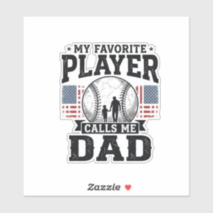 Baseball Dad Favourite Player Vintage Vector Desig