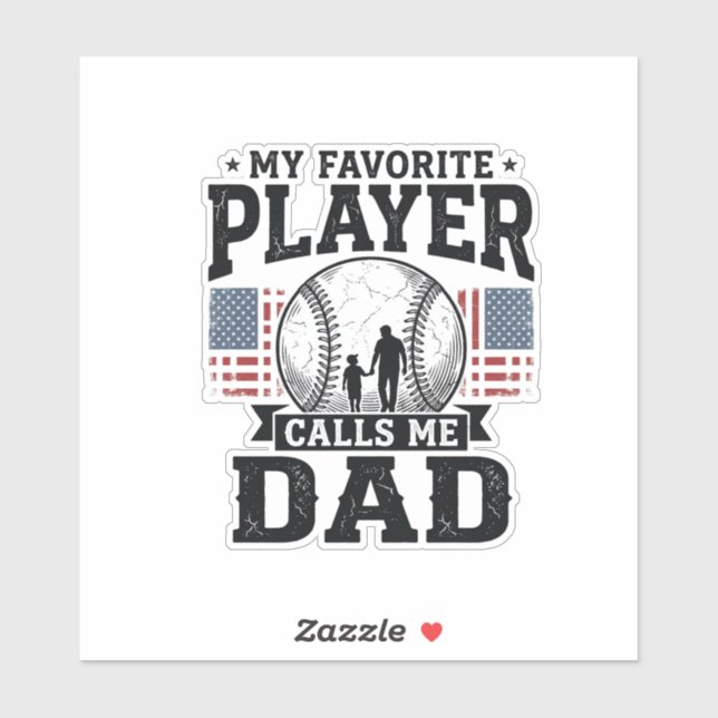Baseball Dad Favourite Player Vintage Vector Desig (Sheet)