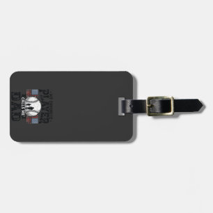 Baseball Dad Favourite Player Vintage Vector Desig Luggage Tag