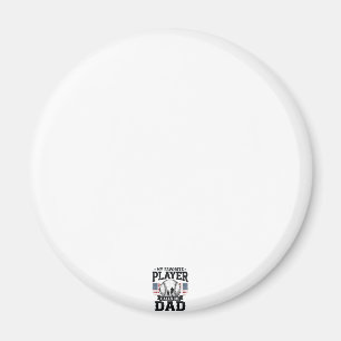Baseball Dad Favourite Player Vintage Vector Desig Magnet