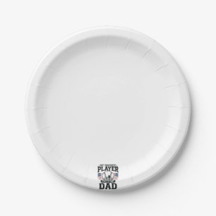 Baseball Dad Favourite Player Vintage Vector Desig Paper Plate