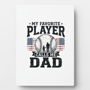 Baseball Dad Favourite Player Vintage Vector Desig Plaque