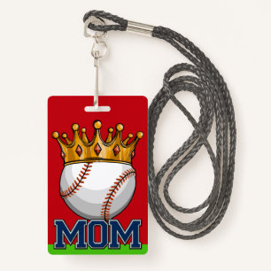 Baseball DAD Lanyard Badge - See Back ID Badge