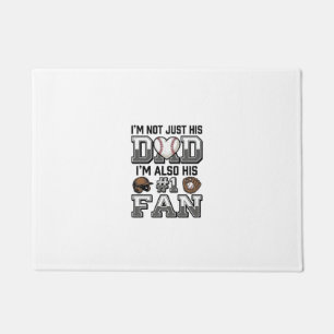 Baseball Dad Number 1 Fan Vintage Shirt Design_1 Doormat