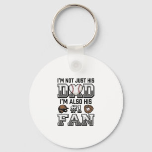 Baseball Dad Number 1 Fan Vintage Shirt Design_1 Key Ring