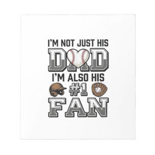 Baseball Dad Number 1 Fan Vintage Shirt Design_1 Notepad
