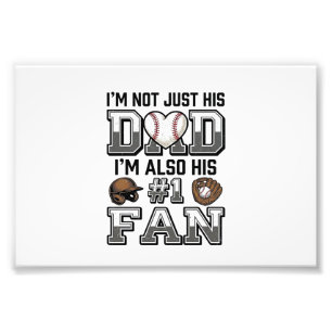 Baseball Dad Number 1 Fan Vintage Shirt Design_1 Photo Print