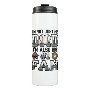 Baseball Dad Number 1 Fan Vintage Shirt Design_1 Thermal Tumbler