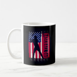 Baseball Dad Patriotic American Flag 2025 Tri-Ble Coffee Mug