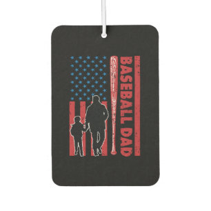 Baseball dad shirts baseball Dad American Flag Car Air Freshener