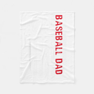 Baseball DAD USA American Flag Fathers Day 4th of Fleece Blanket