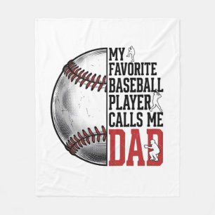 Baseball Dad Vintage Engraving Graphic T-Shirt_1 Fleece Blanket