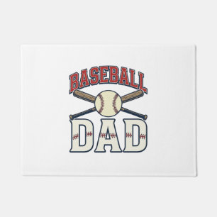 Baseball Dad Vintage Engraving Shirt Design_1 Doormat