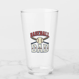 Baseball Dad Vintage Engraving Shirt Design_1 Glass