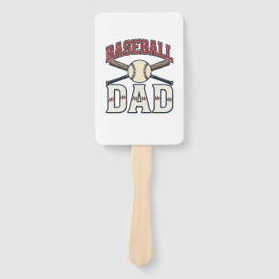 Baseball Dad Vintage Engraving Shirt Design_1 Hand Fan