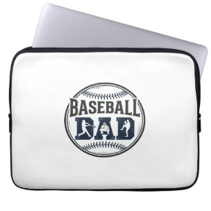 Baseball Dad Vintage Engraving Shirt Design_1 Laptop Sleeve