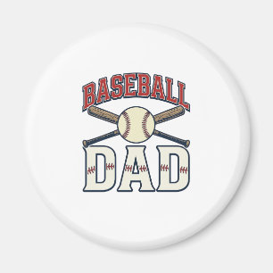 Baseball Dad Vintage Engraving Shirt Design_1 Magnet